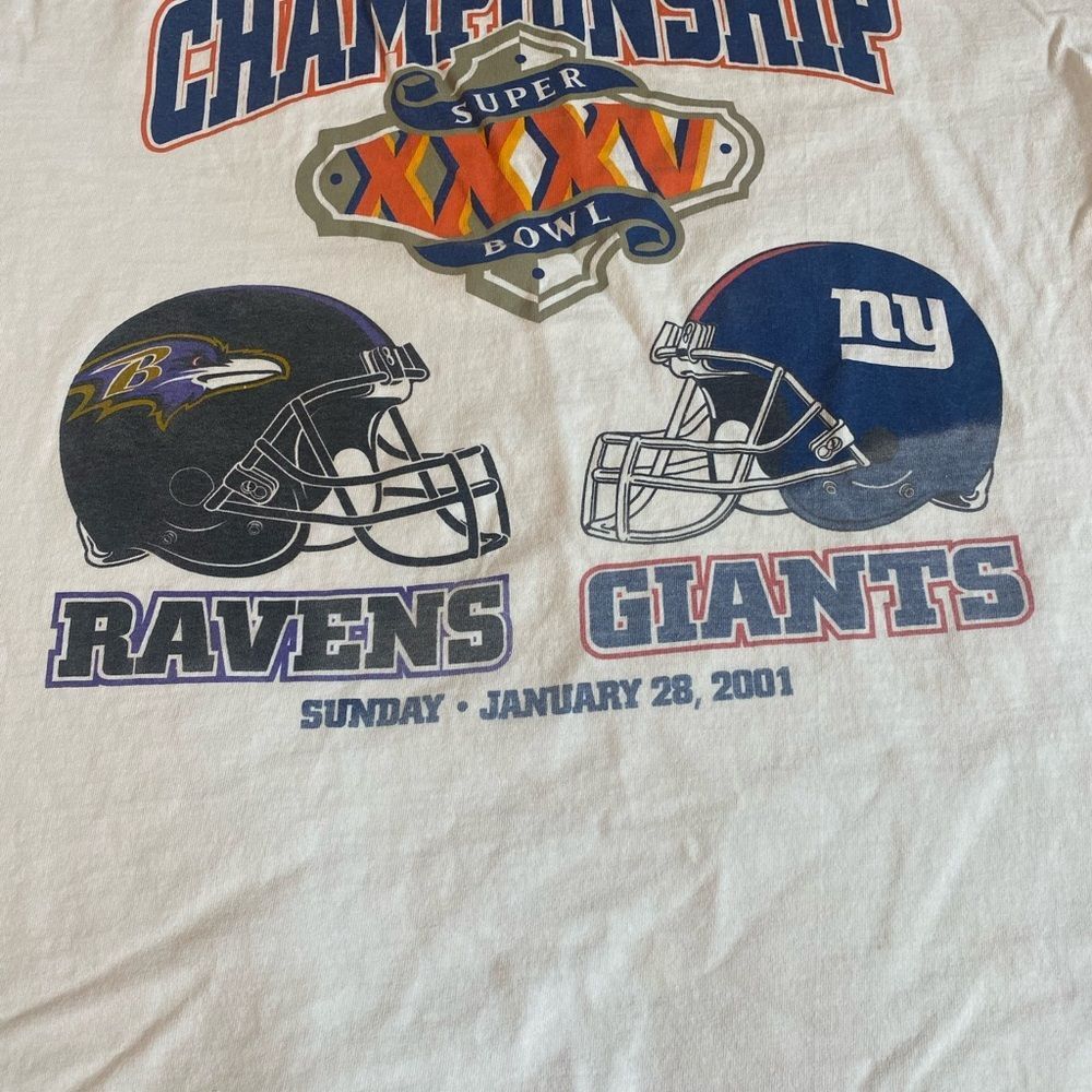 Super Bowl Championship White T-Shirt 2001 - Picture 3 of 6
